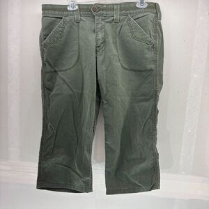 Levis Green Capri Pants Womens Size 14 Cotton & Elastane 36x18 EUC